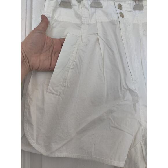 Free People Shorts Size XL Pleated Shorty Pull On Jasmine White High Rise NWT - Picture 12 of 13